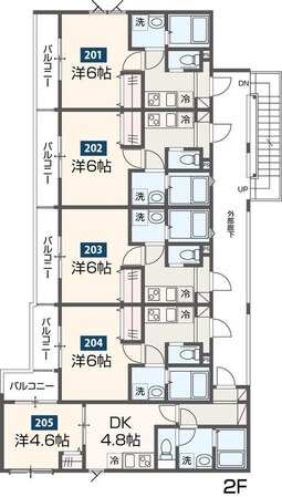 MELDIA岩槻Vの物件間取画像